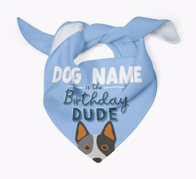 Birthday Dude: Personalised {breedFullName} Bandana